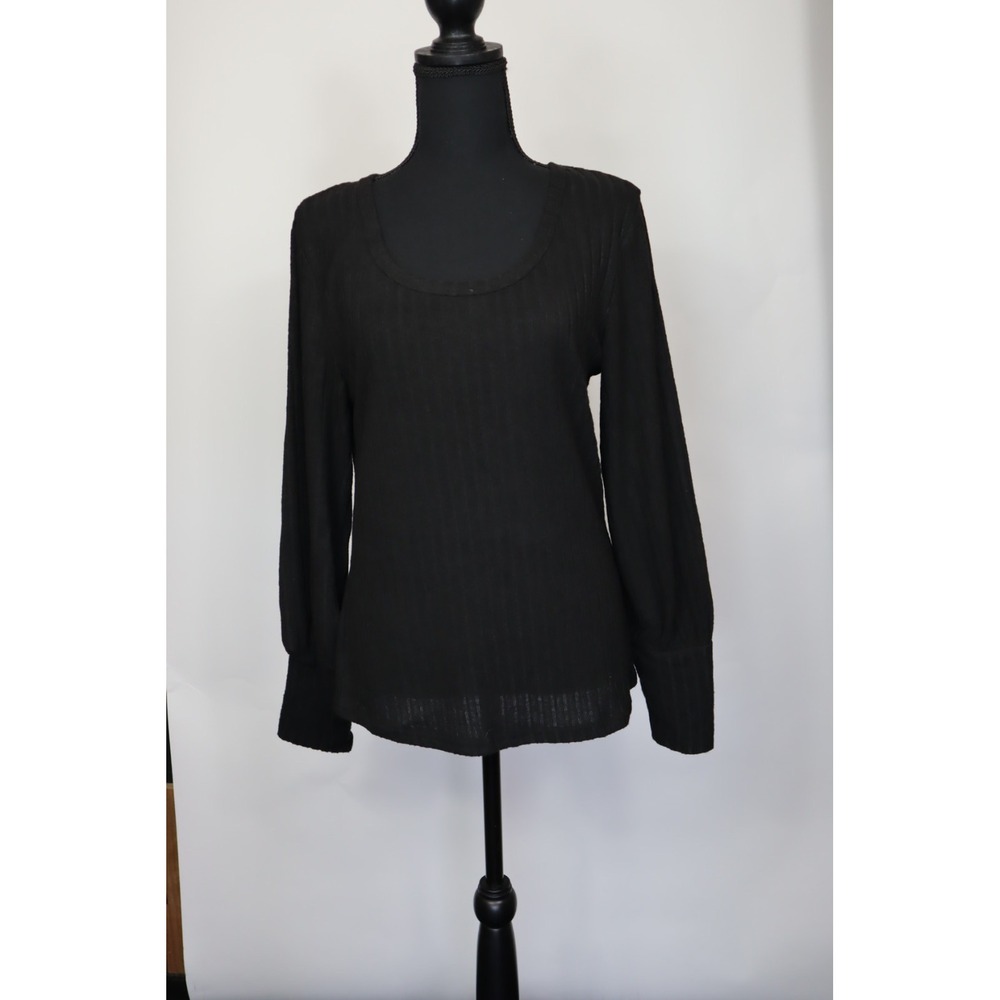ePretty Women's‎ Thick Ribbed Black Long Sleeve Size L